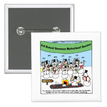 Snowman Convention Funny Christmas Gifts & Tees Buttons