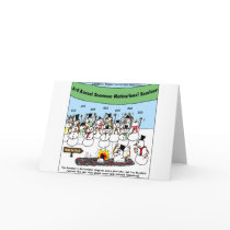Snowman Convention Funny Christmas Gifts & Tees cards by beardiethor123 Snowman Convention Funny Christmas Gifts & Tees cards