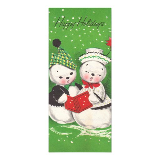 Snowman Couple Flat Christmas Card