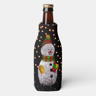 Snowman decoration bottle cooler