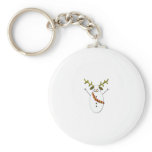 Snowman Dog with antlers Key Chains
