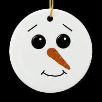 Snowman Face Ornament ornaments