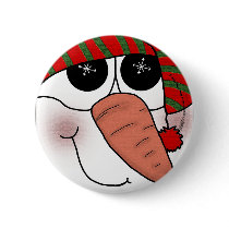 Snowman Face Snowflake Sparkle buttons by creationhrt Snowman Face Snowflake Sparkle buttons