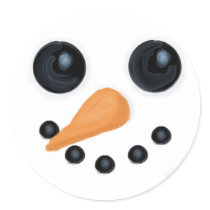 Snowman Face Stickers