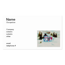 Snowman Family Business Cards