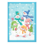 Snowman Family Christmas Party Invitation