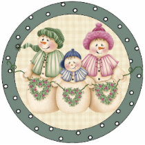 Snowman Family Christmas Tree Ornament photo sculptures by CowPieCreek Snowman Family Christmas Tree Ornament photo sculptures