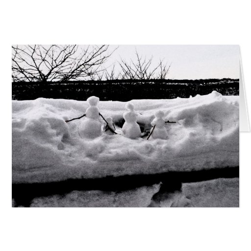 Snowman Family Greeting Cards
