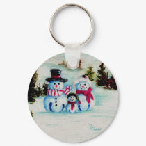 Snowman Family keychains