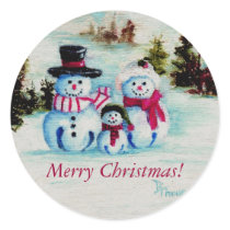 Snowman Family, Merry Christmas! stickers