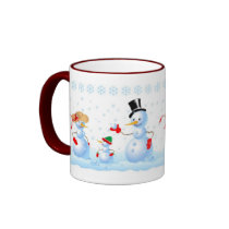 Snowman Family mugs