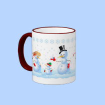 Snowman Family mugs