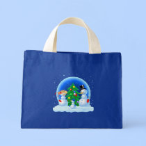 Snowman Family Playing Snowballs bags