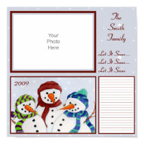 Snowman Family Scrapbook Page posters