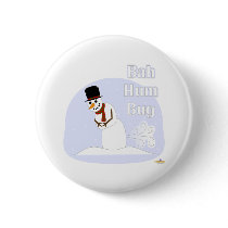 Snowman Farting Bah Hum Bug Blue buttons by holidayhearth Snowman Farting Bah Hum Bug Blue buttons
