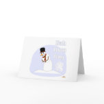 Snowman Farting Bah Hum Bug Blue cards