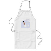 Snowman Farting Love The Smell Of The Season Blue aprons by holidayhearth Snowman Farting Love The Smell Of The Season Blue aprons