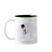 Snowman Farting Love The Smell Of The Season Blue mugs