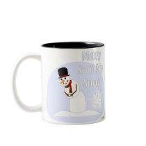 Snowman Farting Merry Sniff My Snow Blue mugs by holidayhearth Snowman Farting Merry Sniff My Snow Blue mugs