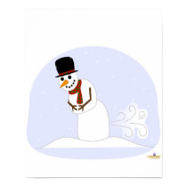 Snowman Farting posters