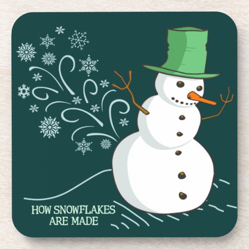 Snowman Farts Snowflakes Beverage C