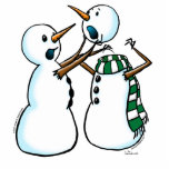 snowman fight photo cut out