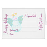 Snowman Gift Certificate Greeting Card