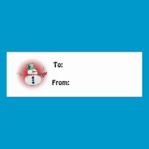 Snowman Gift Tag business cards