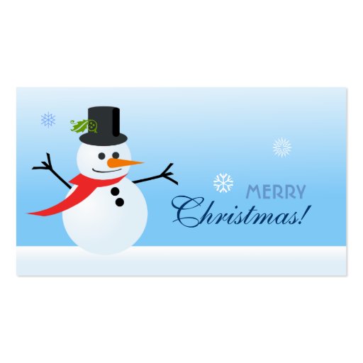 Snowman Gift Tag Business Card