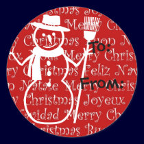 Snowman Gift Tag Sticker