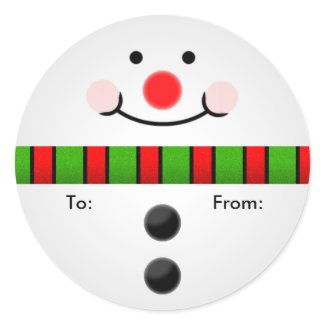 Snowman Gift Tag sticker