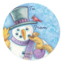 Snowman Gift Tags - Blue stickers