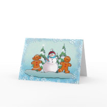 SNOWMAN & GINGERBREAD KIDS by SHARON SHARPE Cards