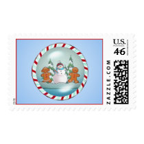 SNOWMAN & GINGERBREAD KIDS by SHARON SHARPE postage by sharonsharpe SNOWMAN & GINGERBREAD KIDS by SHARON SHARPE postage