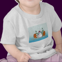 SNOWMAN & GINGERBREAD KIDS by SHARON SHARPE t-shirts