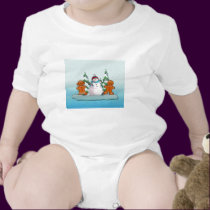 SNOWMAN & GINGERBREAD KIDS by SHARON SHARPE t-shirts