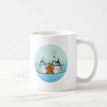 SNOWMAN & GINGERBREAD MAN by SHARON SHARPE Coffee Mug
