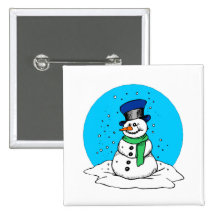 Snowman Globe Button