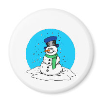 Snowman Globe magnets