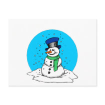 Snowman Globe postcards