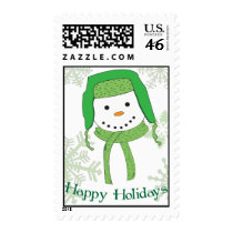 Snowman Green Postage postage by sixteenthkid Snowman Green Postage postage