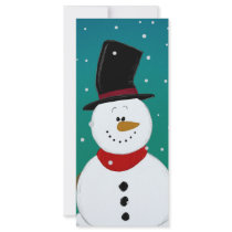 Snowman - Green rack cards