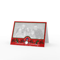 Snowman Greetings Greeting Card