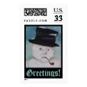 Snowman Greetings Stamp