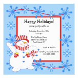 Snowman Happy Holiday Christmas Party Invitation
