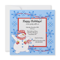Snowman Happy Holiday Party Invitation by celebrateitinvites Snowman Happy Holiday Party Invitation