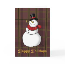 Snowman Happy Holidays Card