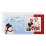 Snowman Happy Holidays Family Photo Cards