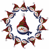 SNOWMAN HATS on HAT by SHARON SHARPE photo sculptures