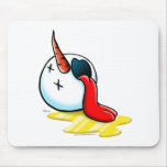 Snowman Head in blood Mouse Pad
